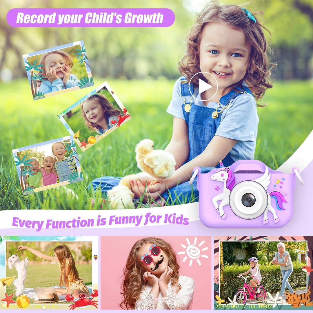Cámara de unicornio mejorada para niñas, regalo de cumpleaños de Na...