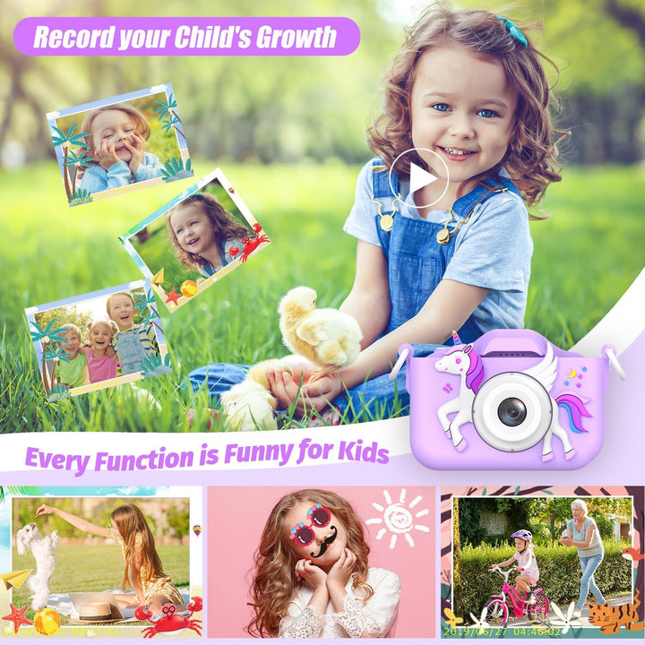 Cámara de unicornio mejorada para niñas, regalo de cumpleaños de Na...