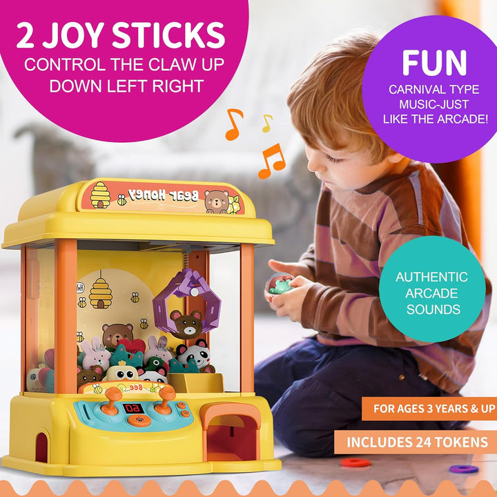 ROHSCE - Máquina de pinza para niños, máquina expendedora de juguet...