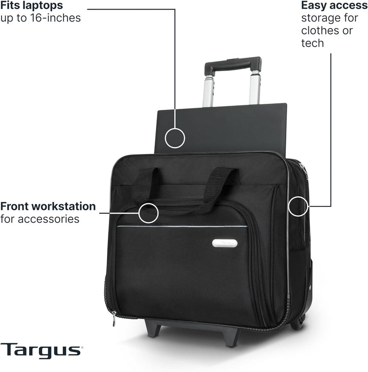 Targus Funda para portátil de viaje con ruedas de 16 pulgadas, colo...