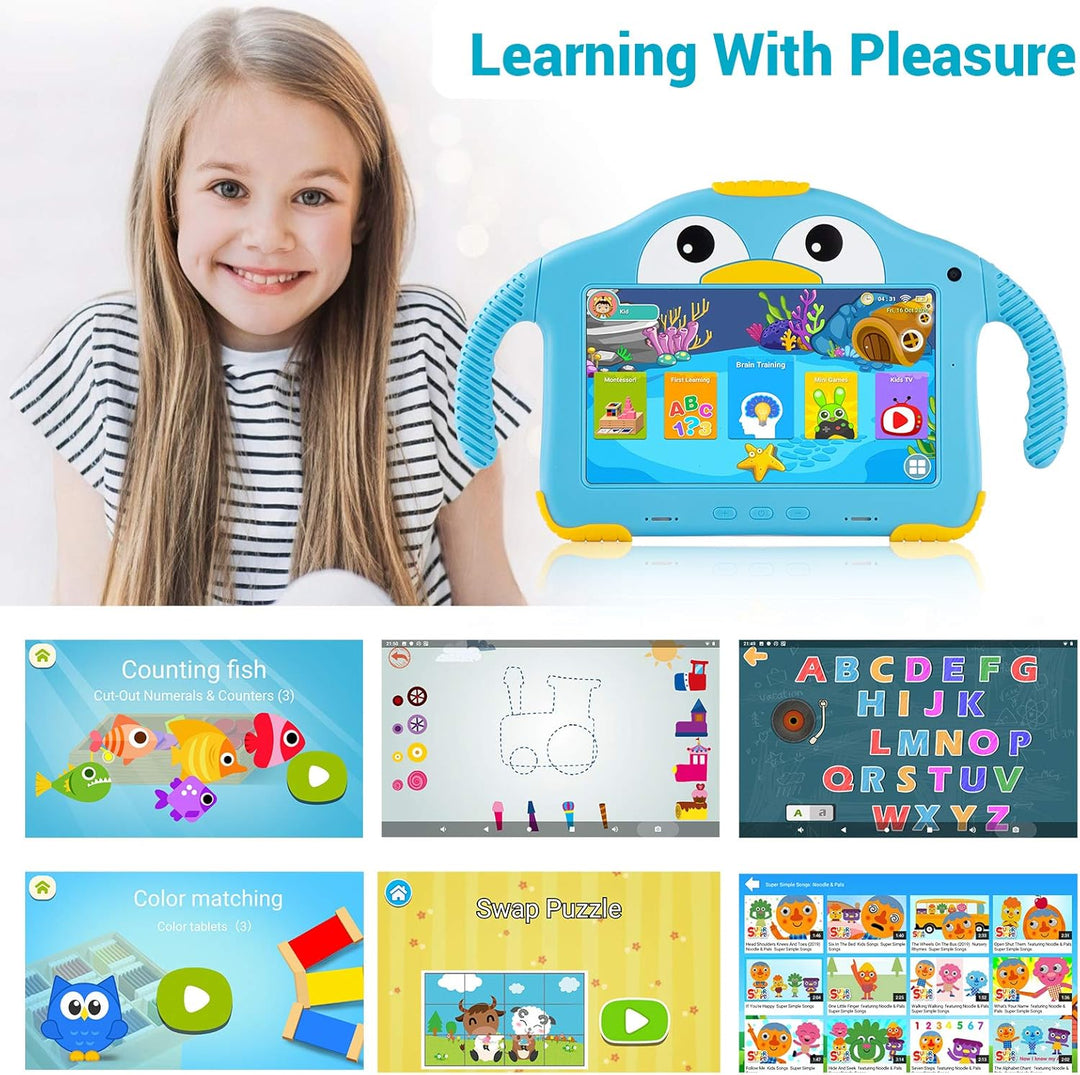 Tablet para niños pequeños Tablet Android para niños con WiFi doble...