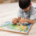 Melissa & Doug – EE. UU. Mapa – Puzzle de rompecabezas de madera de sonido con efectos de sonido (40 Pcs)