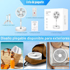 Ventilador oscilante recargable plegable portátil - 8.6" 8000mah ve...