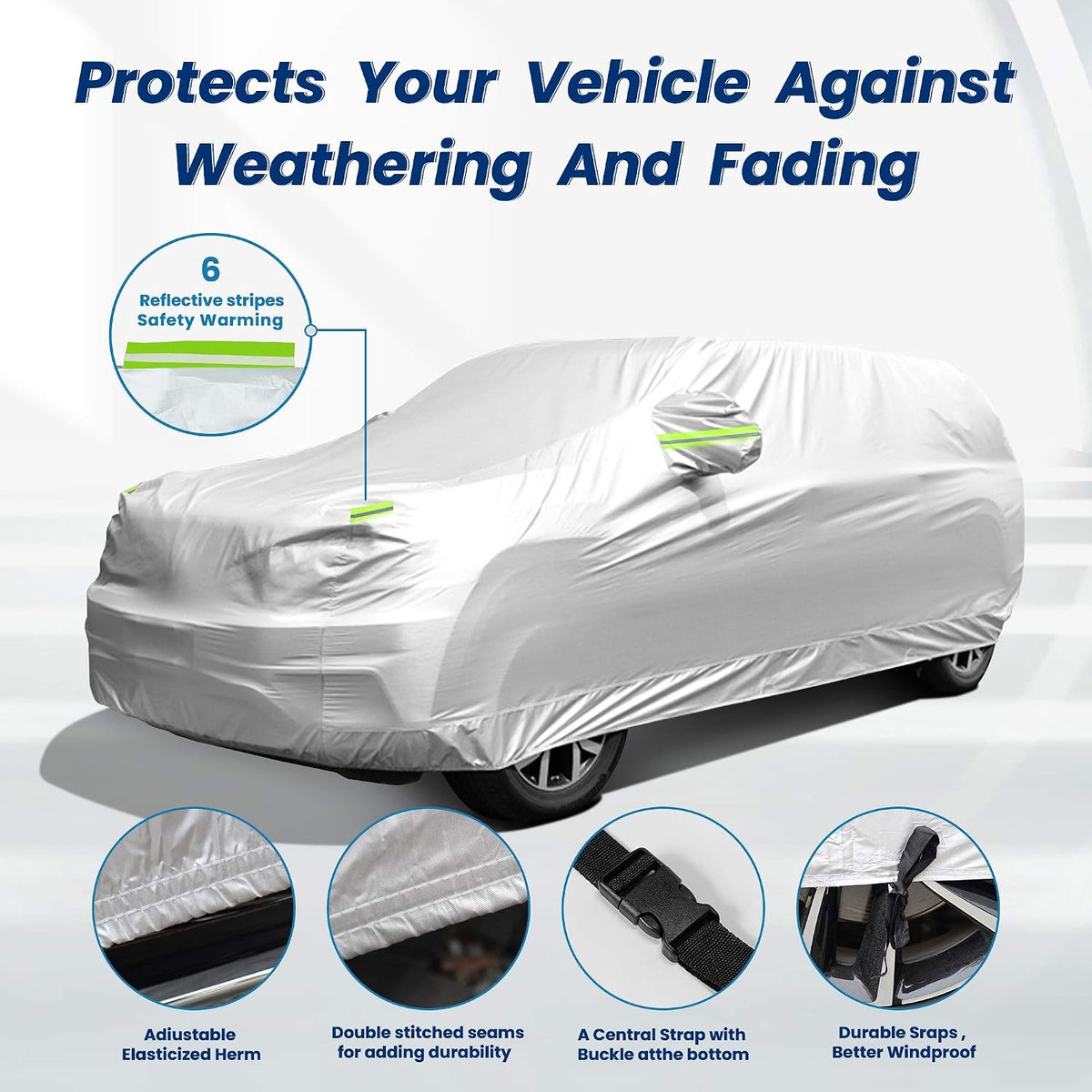 Funda impermeable para automóvil, SUV para todo tipo de clima
