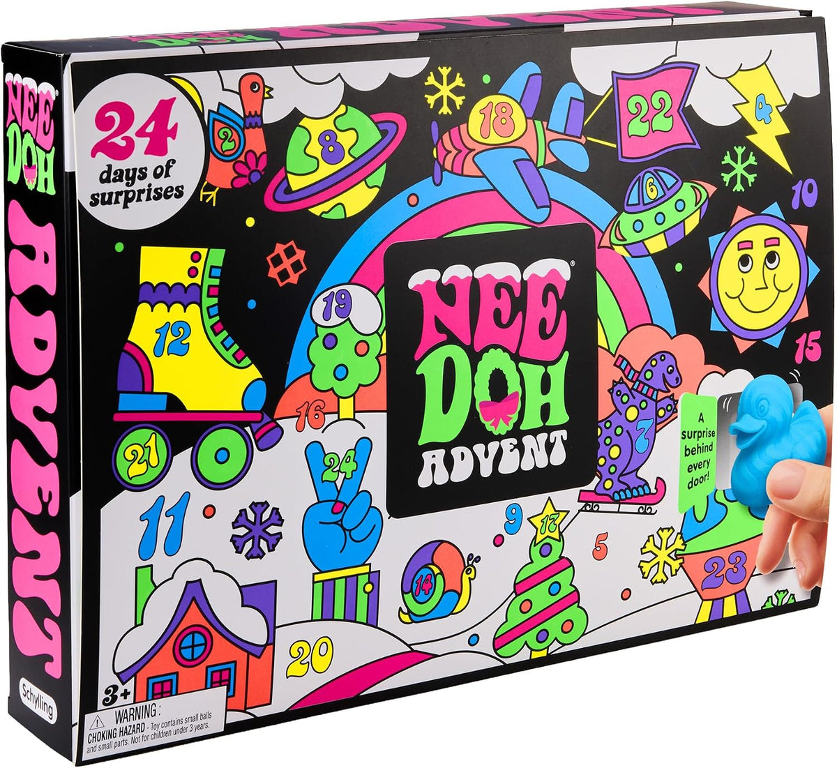Schylling NeeDoh Squishmas Calendario de Adviento (paquete de 1)