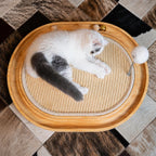 Almohadilla rascador de gato de sisal, juguete interactivo