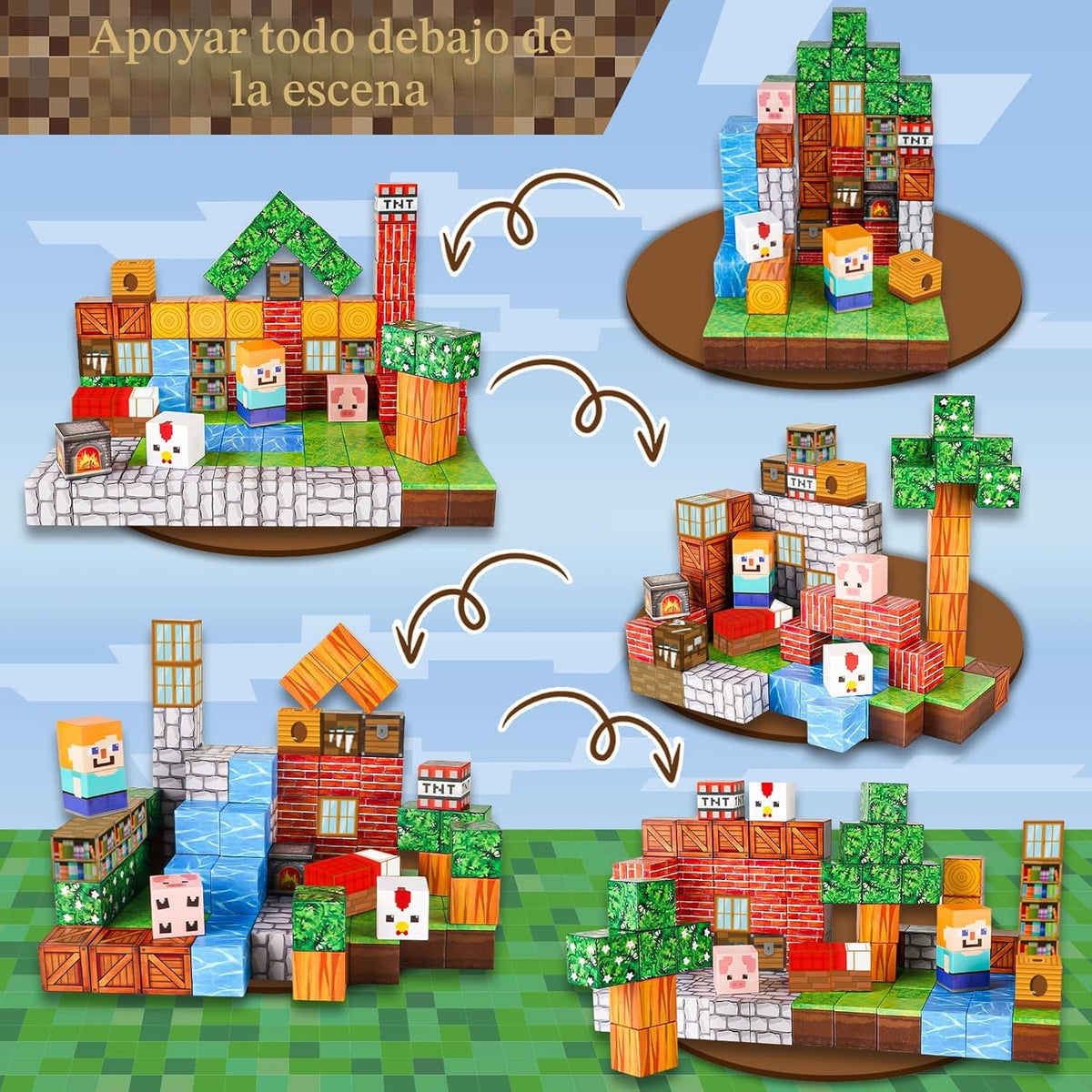 Goody King Bloques Magnéticos | Juego de Cubos de Construcción Magn...