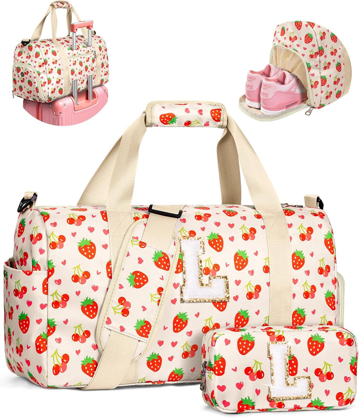 Elilier Regalos para niñas, bolsa de lona inicial para niños, linda...