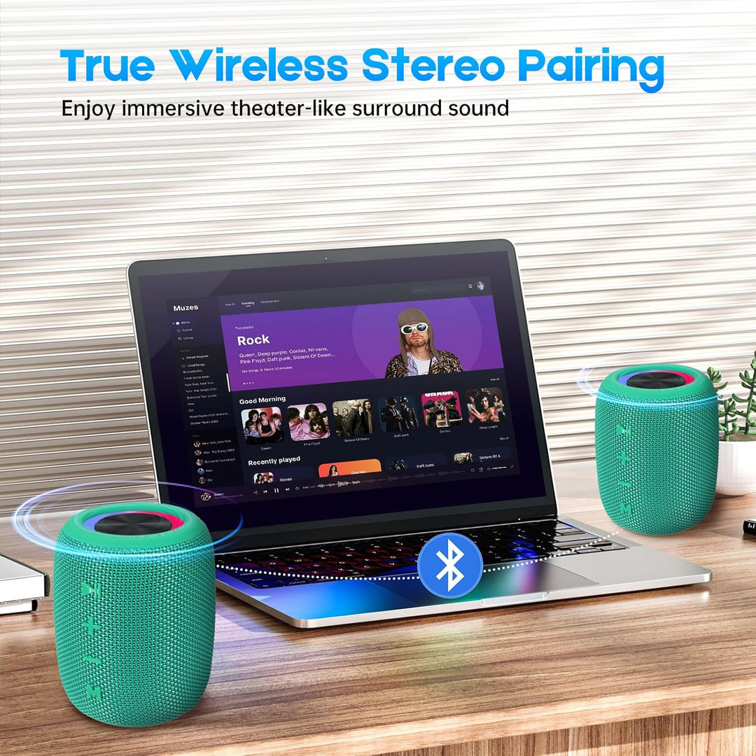 Altavoz Bluetooth portátil, altavoz inalámbrico BT5.3 de 20W con di...