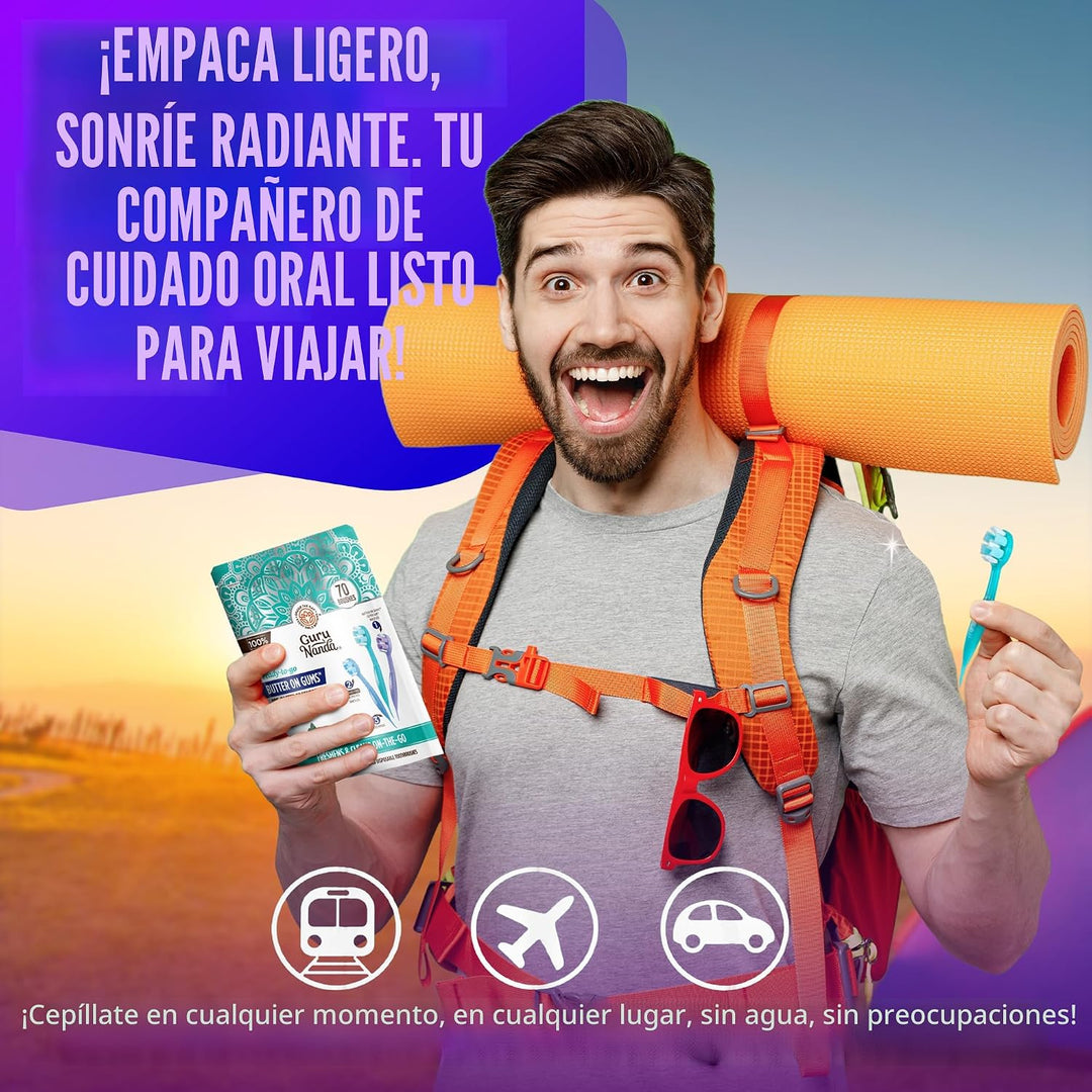 GuruNanda Cepillos de Dientes Desechables Mini de Viaje Listos para...