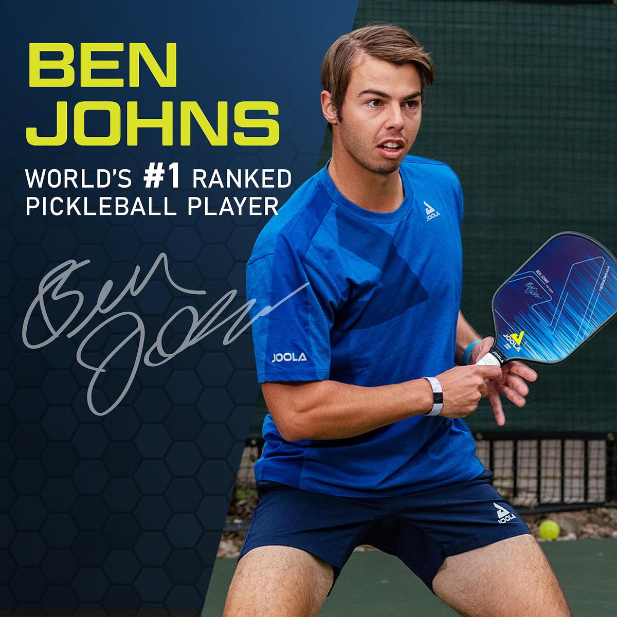 JOOLA Ben Johns Hyperion Pickleball Paddle - Superficie de Carbón Raw Select o Superficie de Abrasión de Carbón para Mayor Potencia y Efecto - Mango con Empuñadura Alargada - Raqueta de Pickleball de Fibra de Carbono - Aprobada por USA Pickleball