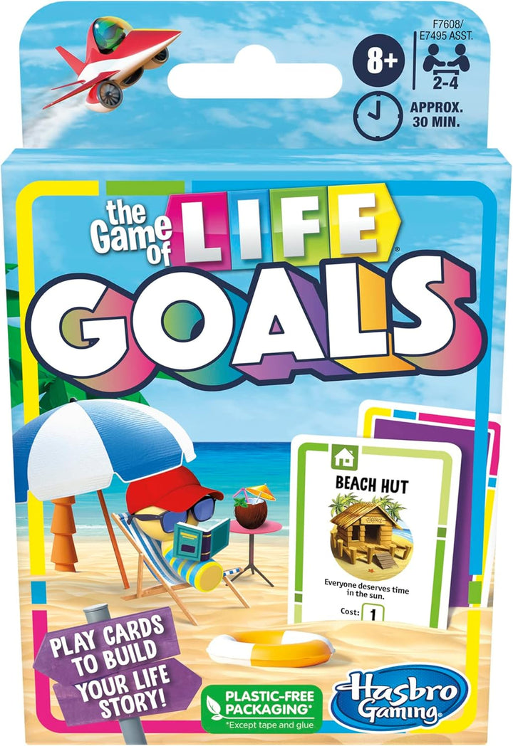 Hasbro Gaming The Game of Life Goals Card y juego familiar