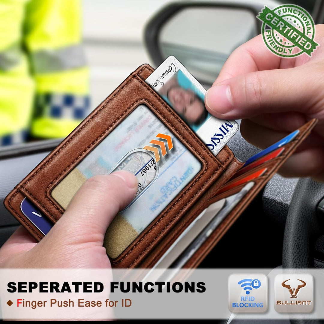 BULLIANT Billetera Airtag para hombre, delgada con clip para dinero...