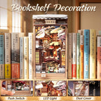 CUTEBEE Kit de rincón de libros - Casa de muñecas en miniatura para adultos