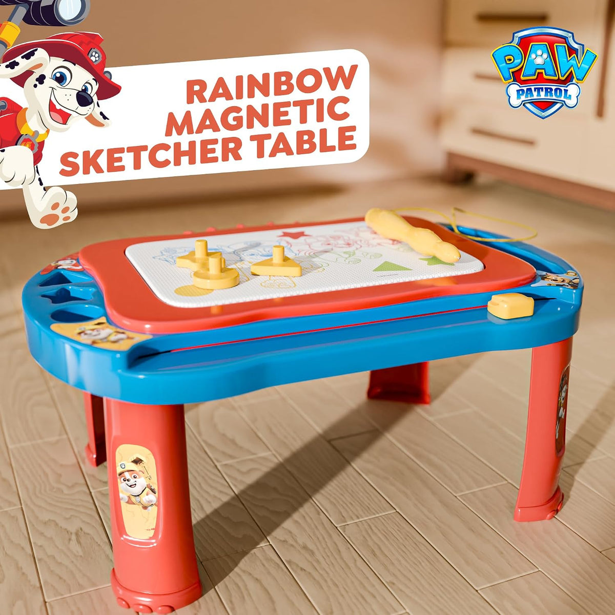 Lollipop Tablero magnético de dibujo de Paw Patrol - Creatividad ilimitada con fácil borrado - Diversión sin desorden, almacenamiento inteligente y diseño apto para niños para aventuras creativas