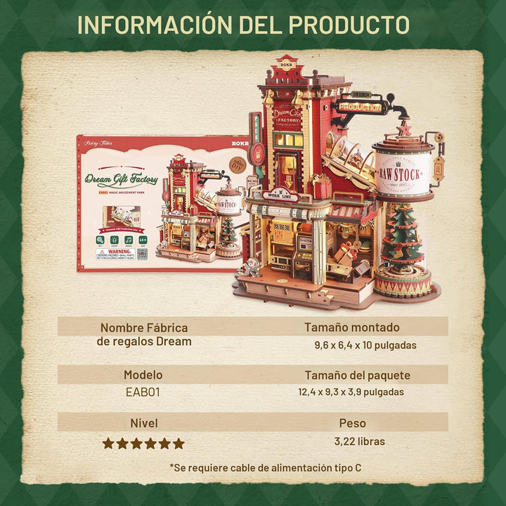 ROKR Rompecabezas 3D para adultos fábrica de regalos de