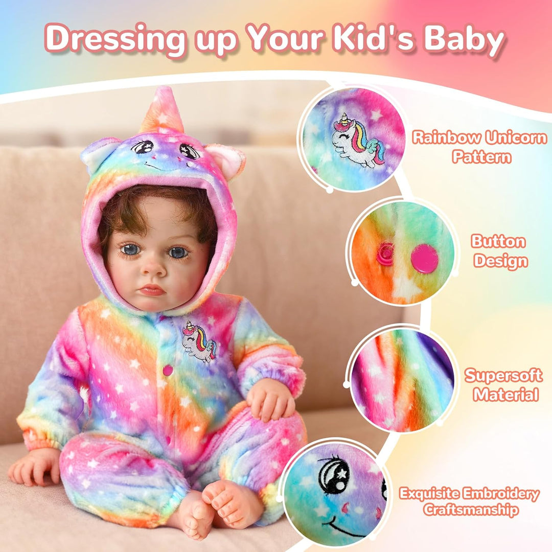 ARTST Accesorios de Muñeca Bebé Reborn con Moisés, Conjunto de Ropa...