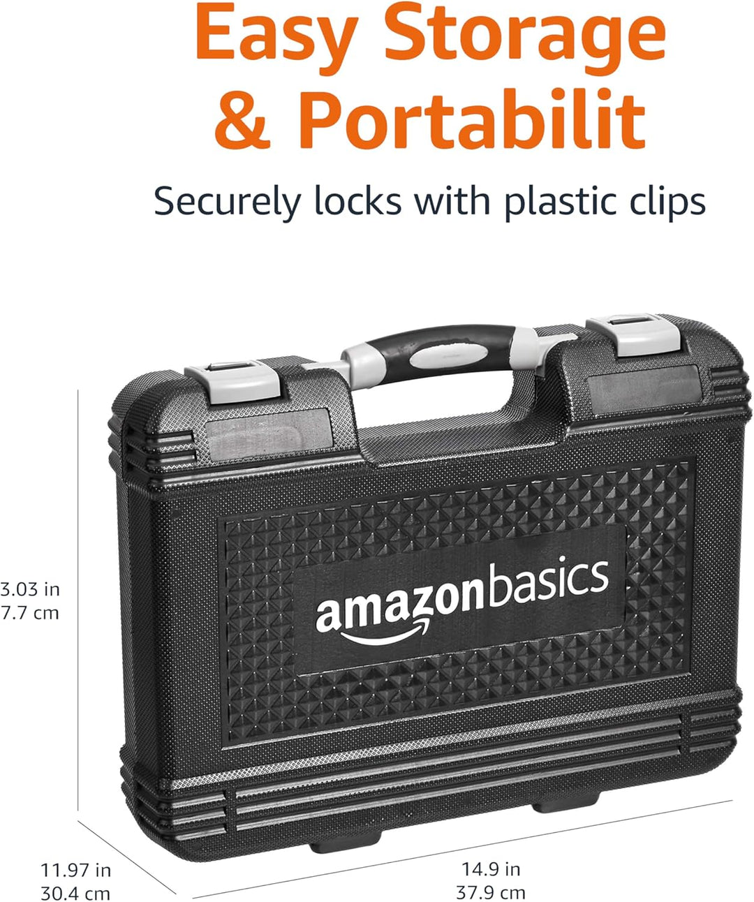 Amazon Basics Juego de herramientas manuales de mecánico y reparaci...