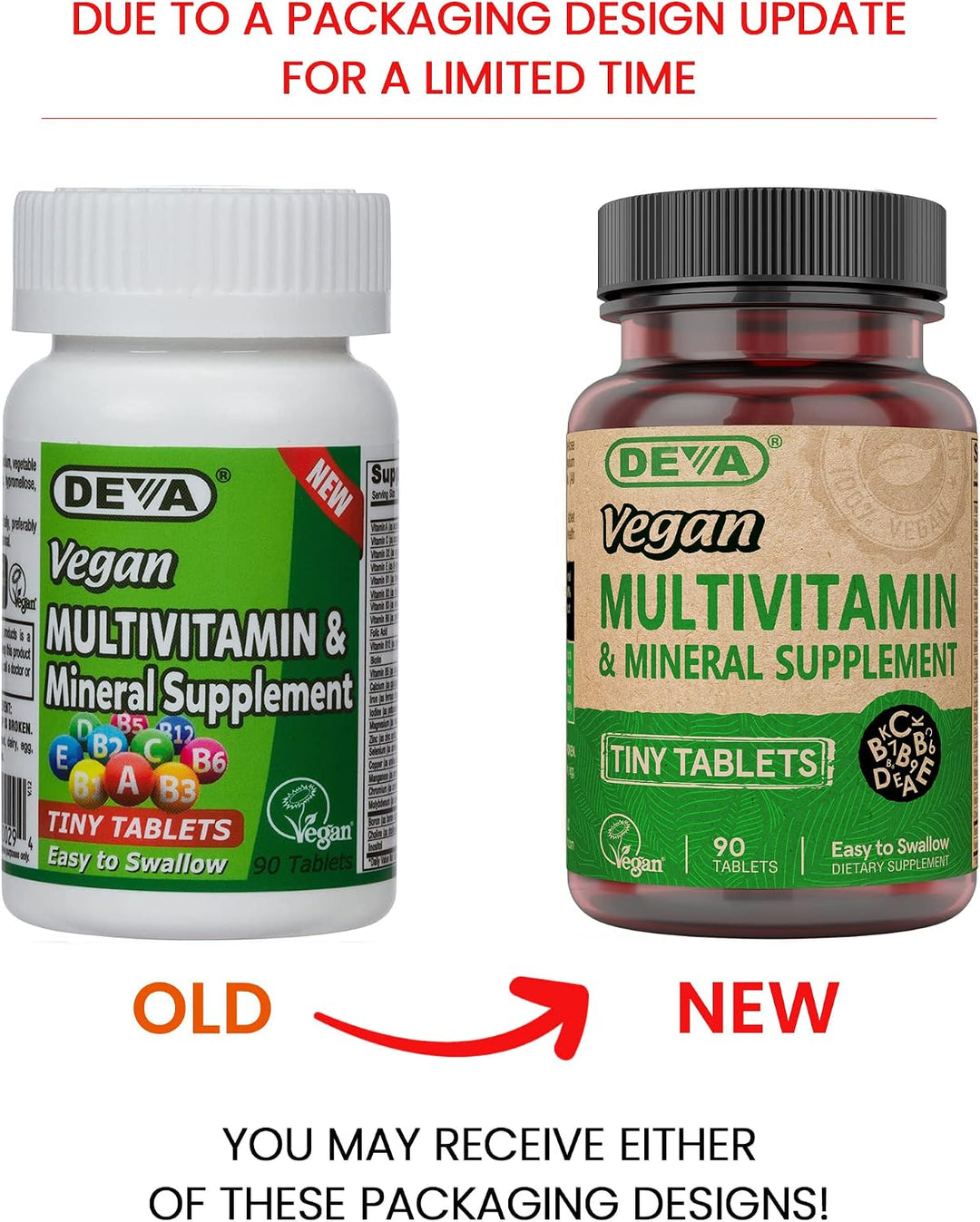 DEVA Multivitamínico vegano para mujeres y hombres con hierro, vita...