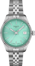 Tissot Ballade, cuarzo suizo, 1.339 en, esfera verde claro, reloj para mujer