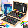 iBayam 150-Pack Deluxe Wooden Art Set Crafts Drawing Painting Kit