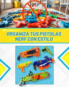 Tablero de madera para el organizador de almacenamiento de pistolas Nerf 13