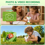 Microscopio de bolsillo de pantalla de 2.4 "para niños: Microscopio de mano 1000X para foto y video - Kits de ciencia portátiles Juguetes STEM - Regalos de Navidad/cumpleaños para niñas y niños de 3 a