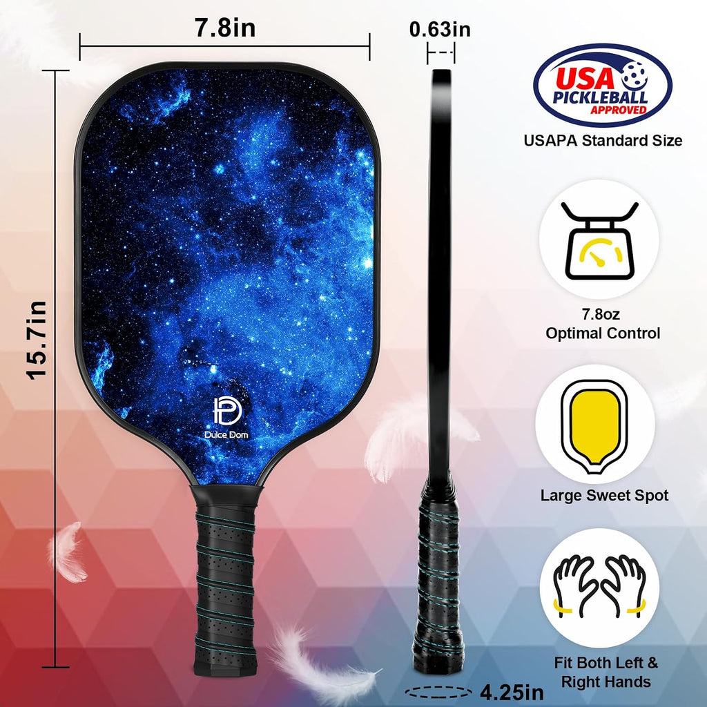 DULCE DOM Juego de 2/4 palas de pickleball - Aprobado por USAPA