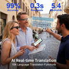 Gafas inteligentes AI con cámara, gafas de sol de grabación de video