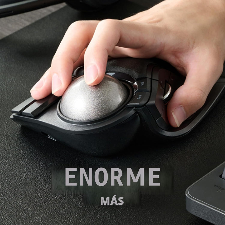 ELECOM Huge Plus ratón trackball inalámbrico, bola grande ergonómic...