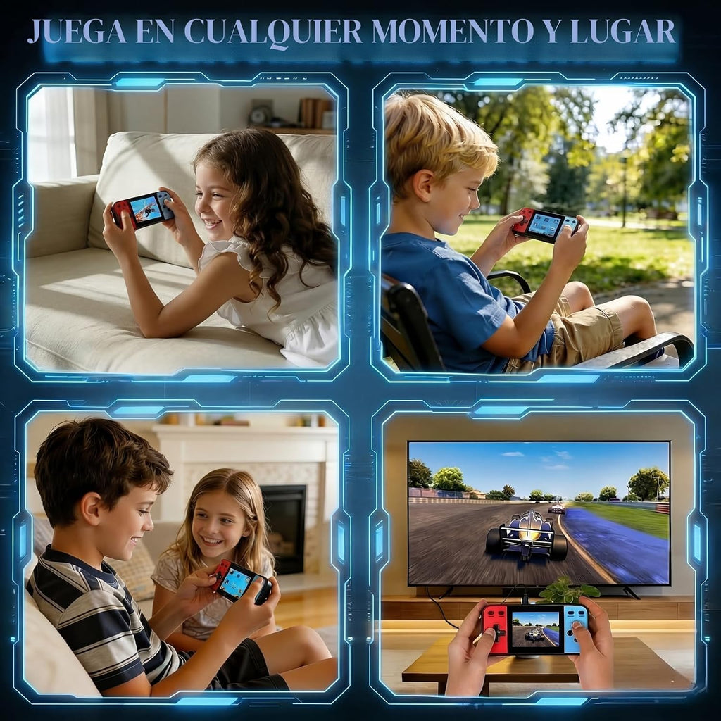 Consola de juegos de mano retro, 240 videojuegos clásicos retro precargados para niños, reproductor de juegos portátil con batería recargable, pantalla LCD de 3.0 pulgadas, jugador de bolsillo, juegos de viaje Arcade