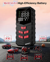 NUTCITY Compresor de aire portátil para neumáticos de automóvil, 16...