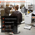6 en 1 Salón Pelo Vapor Color Perm Cuero Cabelludo con Cajón Blanco