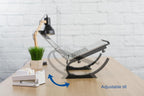 VIVO Soporte elevador curvado completamente ajustable negro para portátil, portátil y monitor STAND-V001N