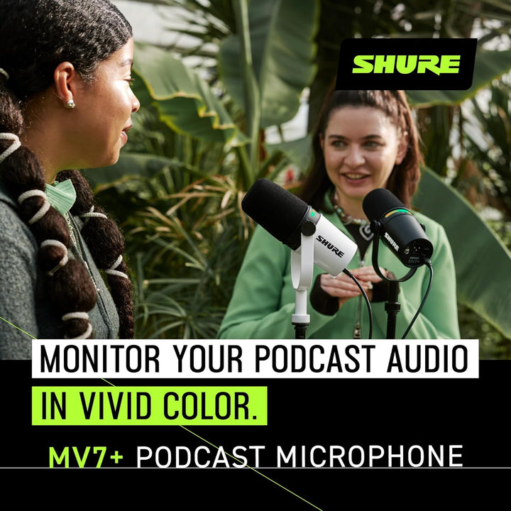 Shure MV7+ - Micrófono dinámico para podcast con soporte, certifica...