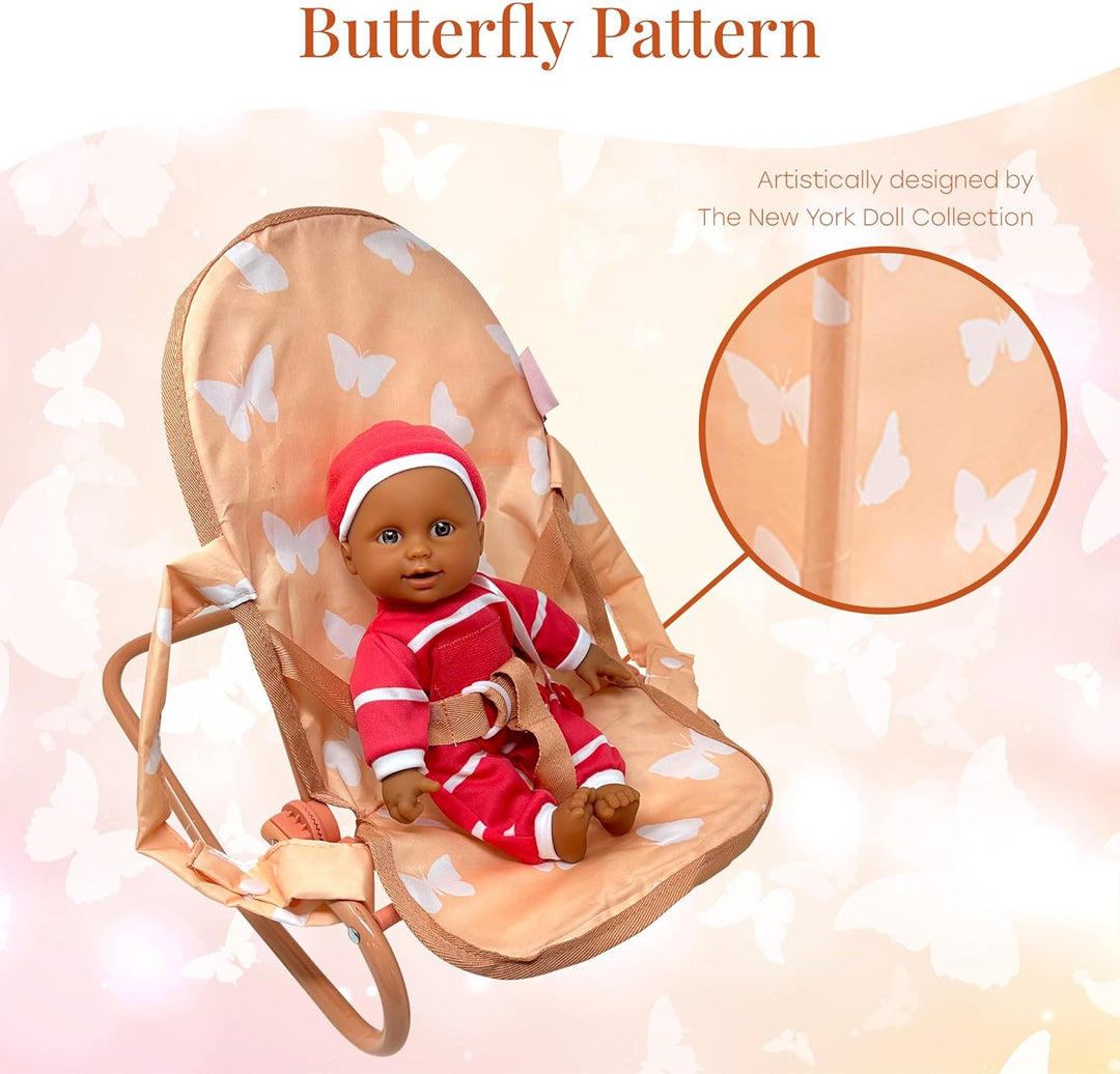 Juego de cochecito de muñeca bebé 4 en 1 con diseño de mariposa \u2...