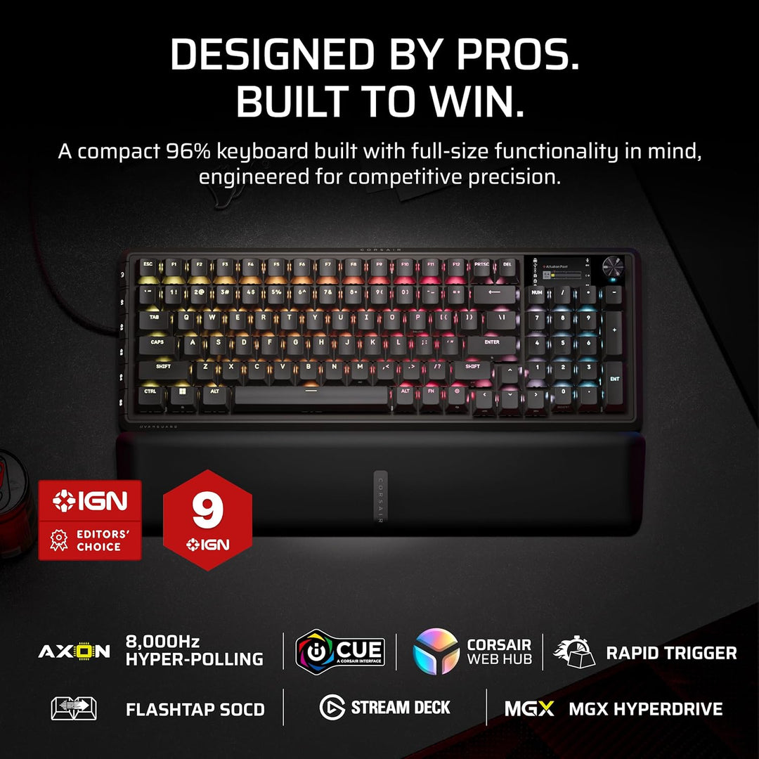 Corsair Vanguard PRO 96 Teclado Mecánico Magnético de Juegos con Ef...