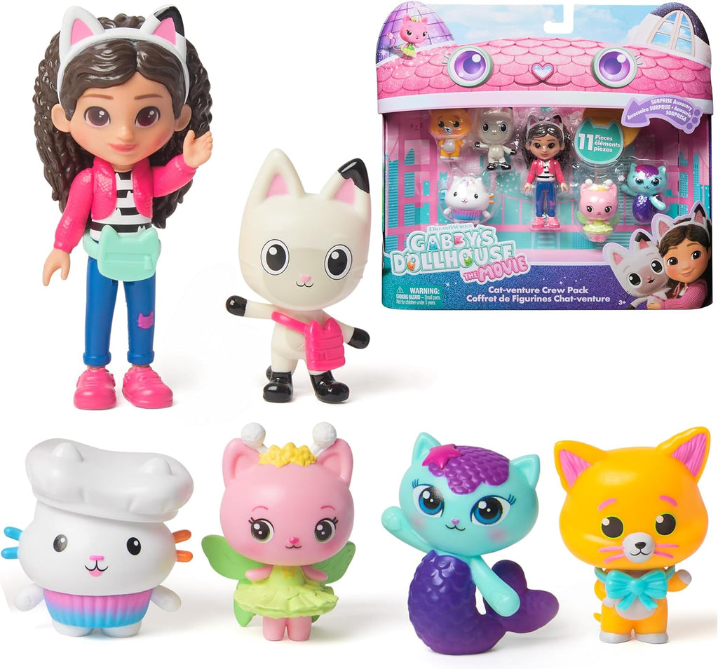 Gabby's Dollhouse Cat-Venture Crew Pack Juego de Figuras de 11 Piezas