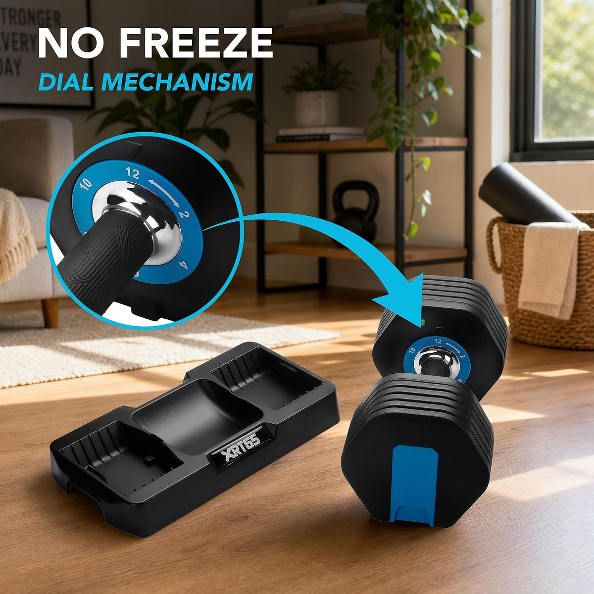 Juego de 2 mancuernas ajustables para entrenamiento de gimnasio en