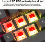 Keychron Q2 Teclado mecánico personalizado con cable, macro programable QMK/VIA, aluminio completo, interruptor rojo Gateron G Pro intercambiable en caliente, 65% de diseño de junta doble compatible