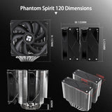 Thermalright Phantom Spirit 120 Enfriador de aire para CPU, 7 tubos...