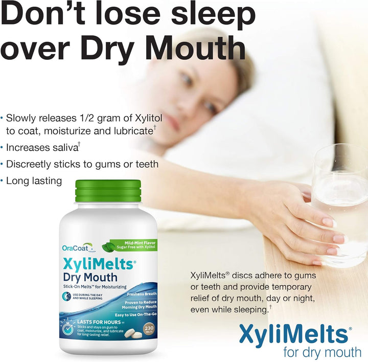 Oracoat XyliMelts - Discos hidratantes para la boca seca, sin azúca...