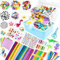 3000 piezas de suministros de arte y manualidades para niños, kits de manualidades con limpiapipas, suministros de manualidades, todo en caja de manualidades de 3 capas, manualidades DIY para niños de