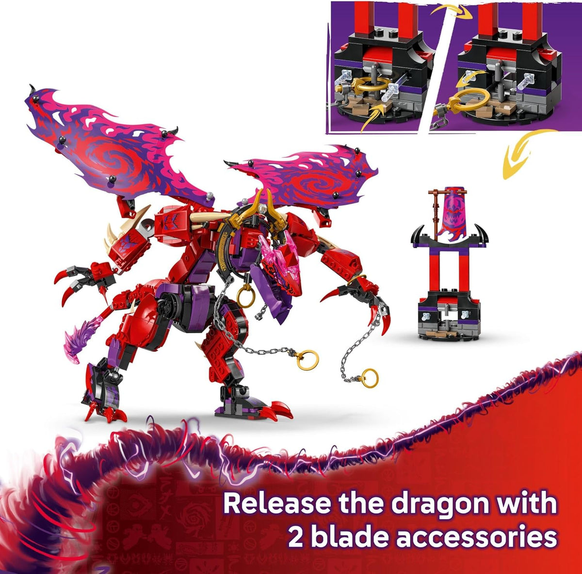 LEGO NINJAGO Thunderfang Dragon of Chaos - Juguete de