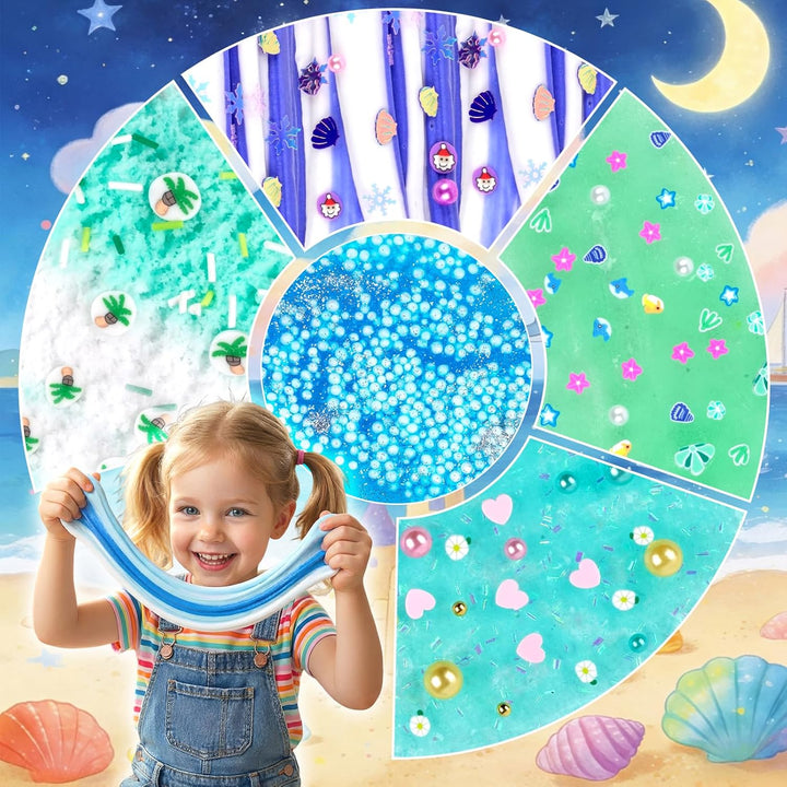12 Pack Slimes, Blue Slime Kit, Clear Butter Slimes Cloud Slimes Fl...