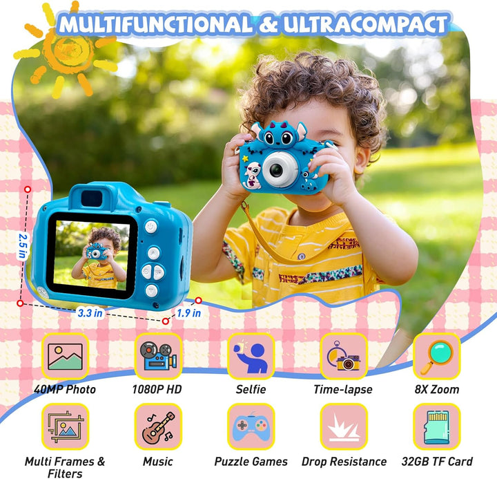 Cámara para niños, cámara digital para niños pequeños, cámara de ju...