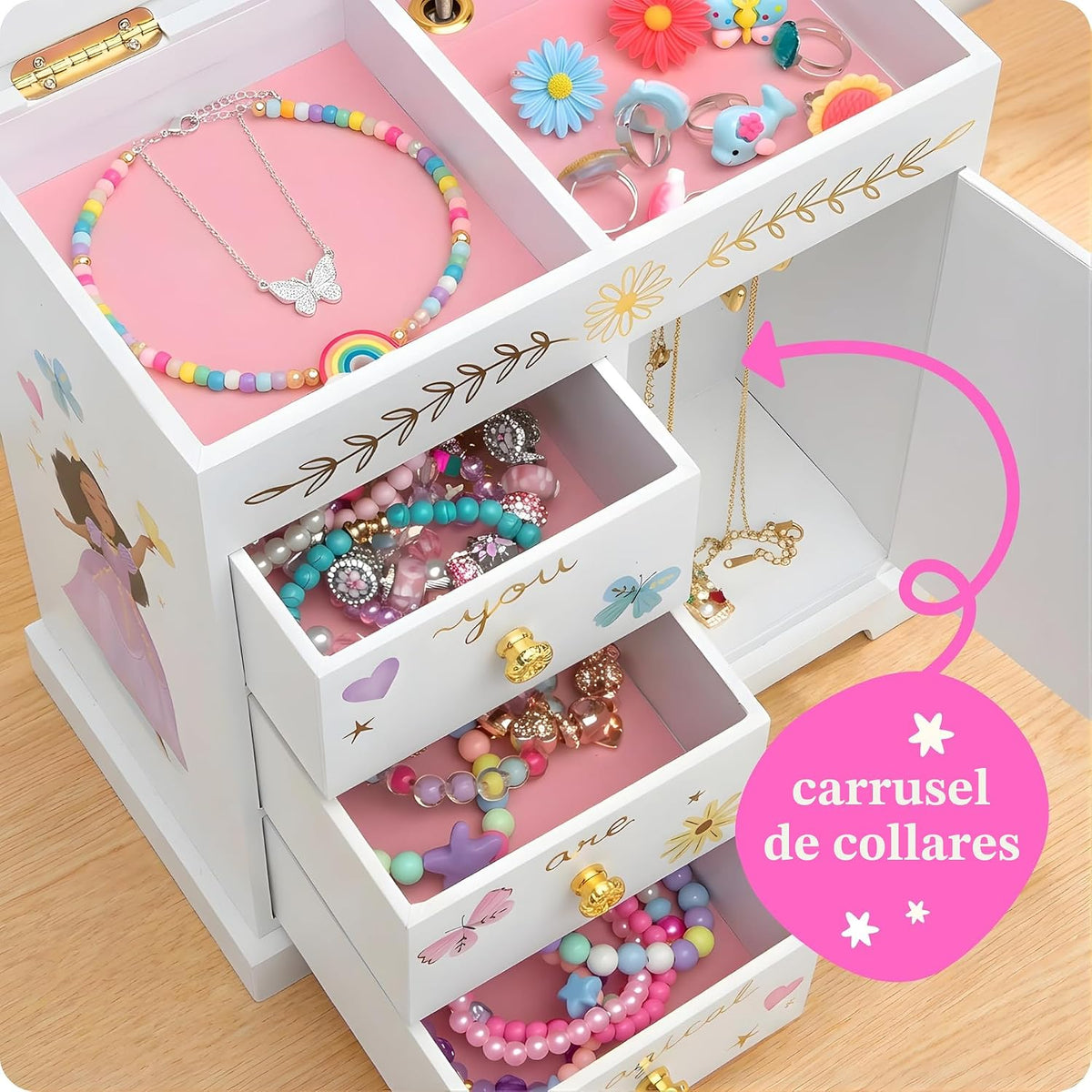 Giggle & Honey® Princess Musical Jewelry Box para Girls