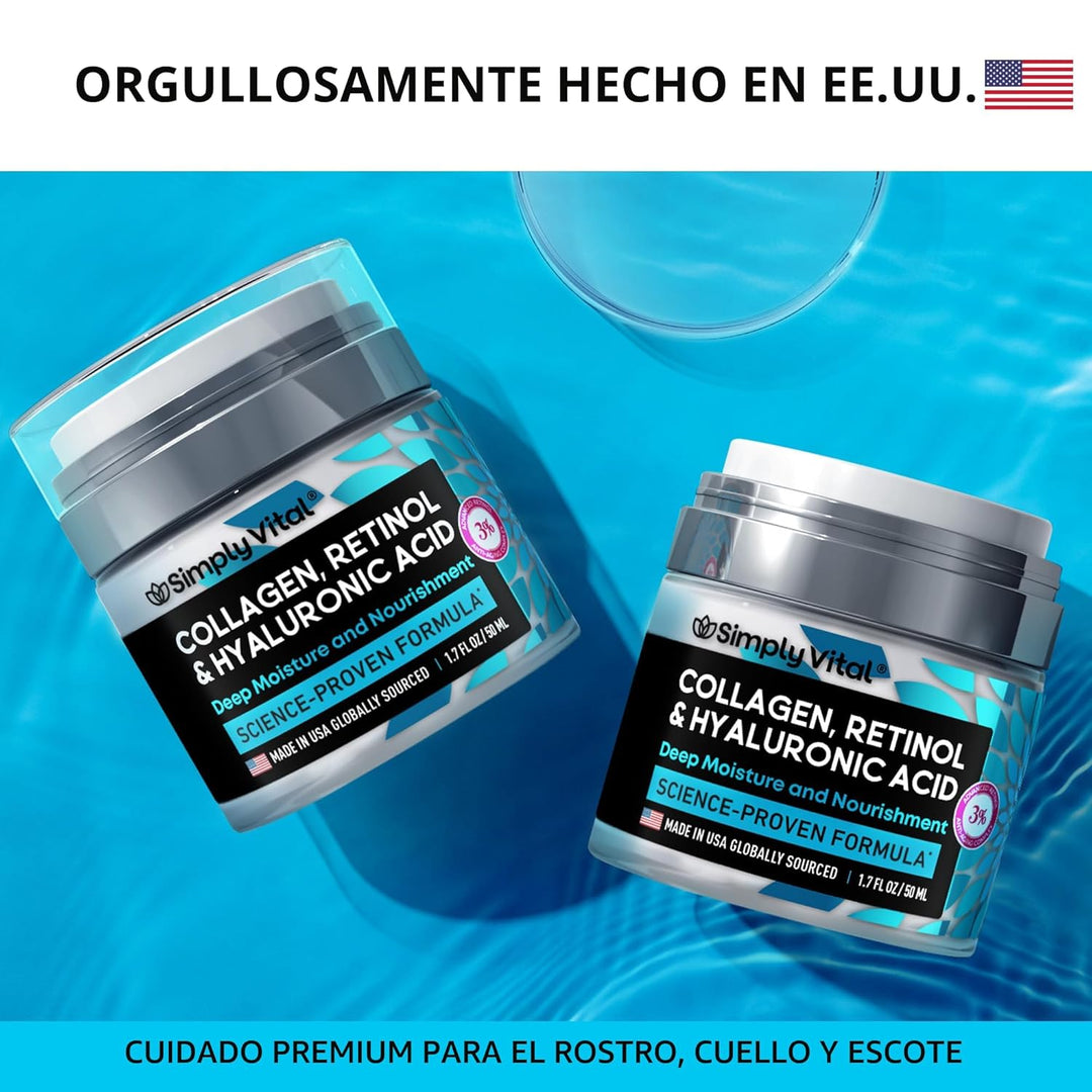 SimplyVital Crema de colágeno, retinol y ácido hialurónico - Hidrat...