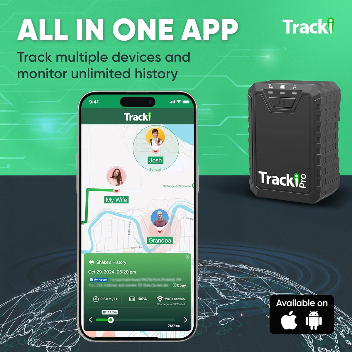 Rastreador GPS Pro Tracki para vehículos Localizador de