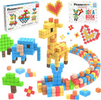 PicassoTiles 102 piezas Cubo de rompecabezas magnético de píxeles
